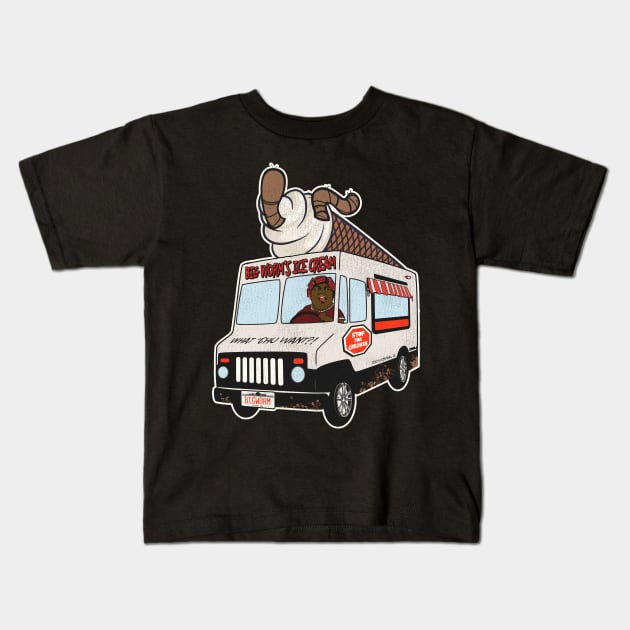 Big Worm's Ice Cream Truck Kids T-Shirt by darklordpug